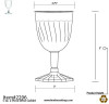 20 Pack 2 Piece 5oz Plastic Wine Glasses