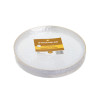 20 Pack 6" Clear Plastic Dessert Plates Hammered Designed with Gold Rim