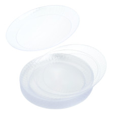 20 Pack 7" Clear Designed Plastic Plates