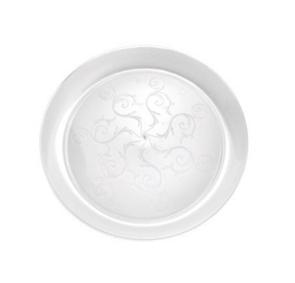 20 Pack 7" Round Plastic Salad Plates - Clear