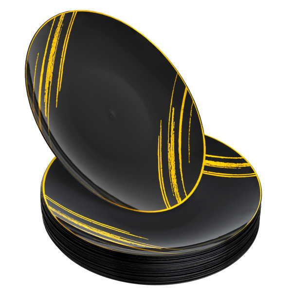 Black and gold dinner plates hotsell