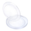 20 Pack 9" Clear Designed Plastic Plates