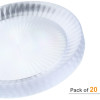 20 Pack 9" Clear Designed Plastic Plates