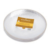 20 Pack 9" Clear Plastic Dessert Plates Hammered Designed with Gold Rim