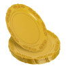 20 Pack 9" Plastic Gold Plates