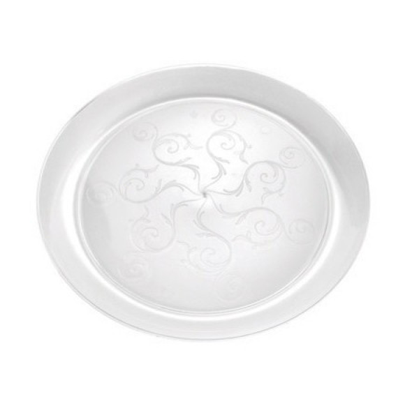 20 Pack 9" Round Plastic Dinner Plates - Clear