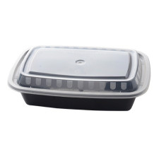 24oz Rectangular Plastic Container with Lid