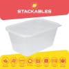 25 Pack 1000ml Rectangular Clear Plastic Containers with Lids