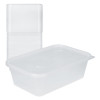 25 Pack 650ml Rectangular Clear Plastic Containers with Lids