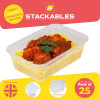 25 Pack 650ml Rectangular Clear Plastic Containers with Lids