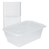 25 Pack 750ml Rectangular Clear Plastic Containers with Lids