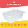 25 Pack 750ml Rectangular Clear Plastic Containers with Lids