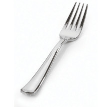 25 Pack Silver Plastic Forks