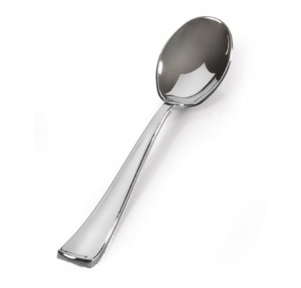 25 Pack Silver Soup Spoons