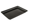 3 Pack 9" x 13" Black Rectangular Serving Trays