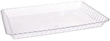 3 Pack 9" x 13" Clear Rectangular Serving Trays