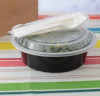 38oz Round Plastic Soup Container with Lid