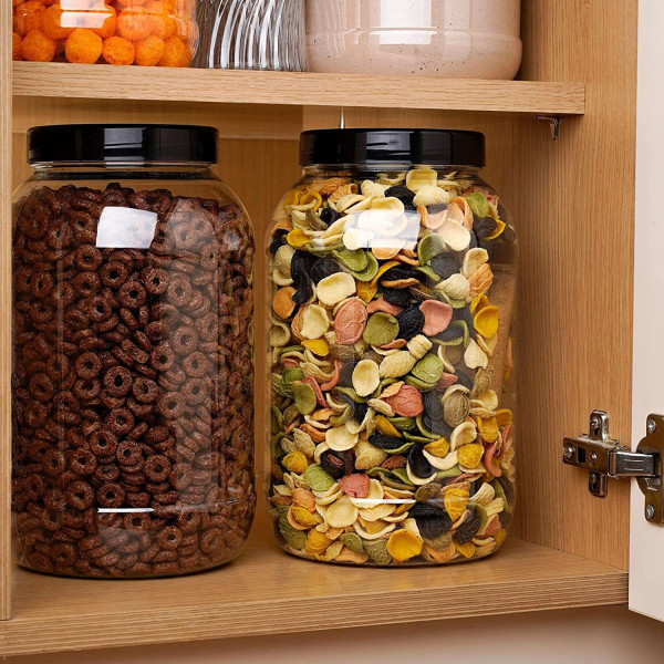 4 Litre Plastic Round Food Storage Jar