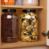 4 Litre Large Round Plastic Food Storage Jar