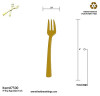 Pack of 24 Mini Gold Plastic Dessert/Tasting Forks 4"