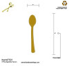 Pack of 24 Mini Gold Plastic Dessert/Tasting Spoons 4"