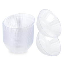 40 Pack 10oz Plastic Clear Dessert Bowls