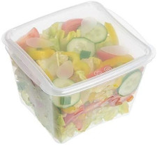 5 Pack 1800ml Rectangular Plastic Containers with Lids