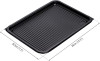 5 Pack 39cm x 29cm Plastic Black Buffet Serving Trays with Clear Lids