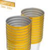 50 Pack 10oz Clear Plastic Party Cups with Gold Rim