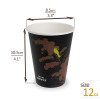 50 Pack 12oz Disposable Paper Coffee Cups