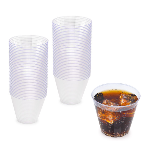 50 Pack 5oz Plastic Clear Dessert Party Glasses/Cups