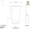 50 Pack 8oz (78mm) Plastic Smoothie PETE Cups (230ml)