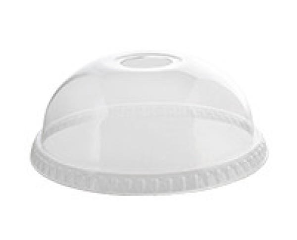 50 Pack 98MM PETE Dome Lid with Hole