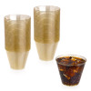 50 Pack 9oz Gold Glittered Plastic Party Cups