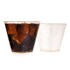 50 Pack 9oz Gold Glittered Plastic Party Cups