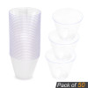 50 Pack 9oz Plastic Clear Party Dessert Rock Glasses/Cups