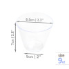 50 Pack 9oz Plastic Clear Party Dessert Rock Glasses/Cups