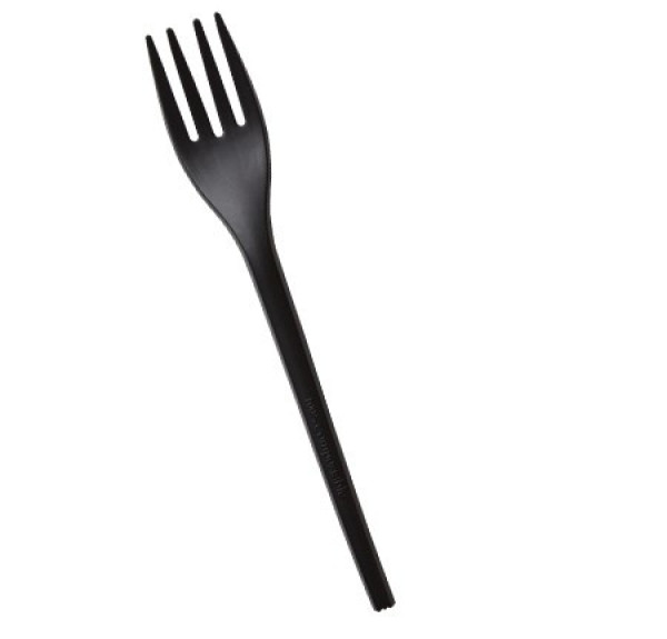 50 Pack CPLA Black Disposable Forks