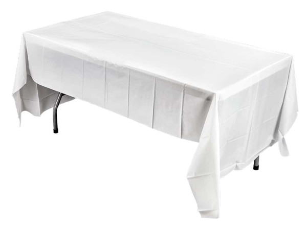 54"x108" White Plastic Table-cover