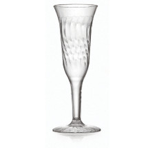 8 Pack 5oz Plastic Champagne Flutes (one piece)