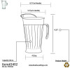 60oz Heavy Duty Plastic Water Jug - Cocktail Pitchers