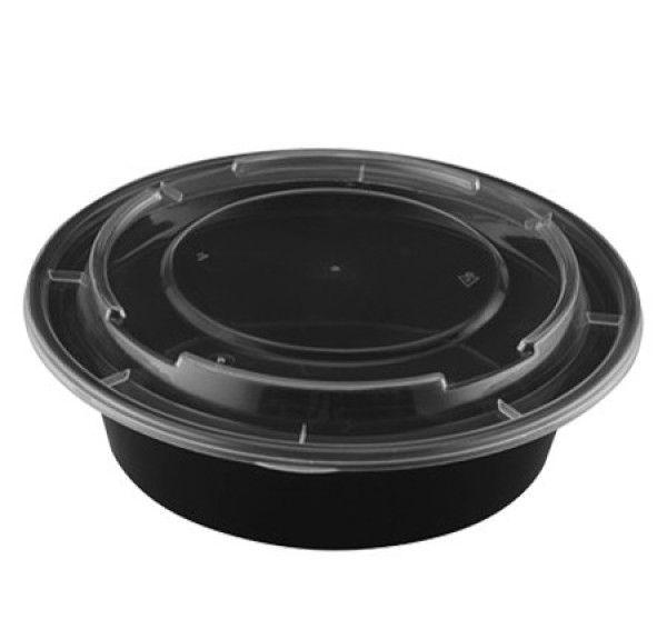 680ml Round Plastic Container with Lid