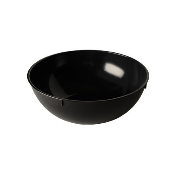 7.5 Litre Black Round Heavyweight Plastic Serving Bowls with Design