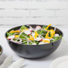 7.5 Litre Black Round Heavyweight Plastic Serving Bowls with Design