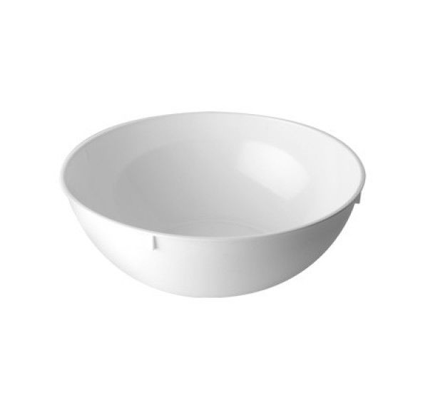 7.5 Litre White Round Heavyweight Plastic Serving Bowls with Design