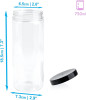 750ml  Tall Round Plastic Food Storage Jar