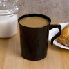 8 Pack 8oz Plastic Black Coffee Mugs