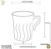 8 Pack 8oz Plastic Bone (Ivory) Coffee Mugs