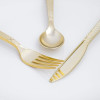 96 Piece Polished Gold Plastic Cutlery Combo Set