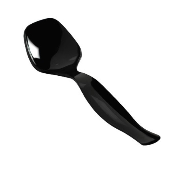Black Plastic Serving Spoon 8.5"